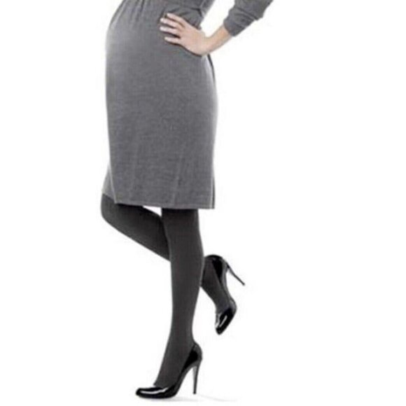 Assets by Spanx Womens Maternity Tights Opaque Black High Waist Size 2 Black - Picture 3 of 10